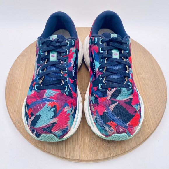 Brooks Ghost 15 Running Shoes Womens 8 Blue Mesh Trainers Sneakers - Picture 2 of 15